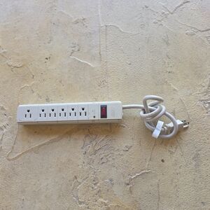 White Power Strip with Surge Protection
